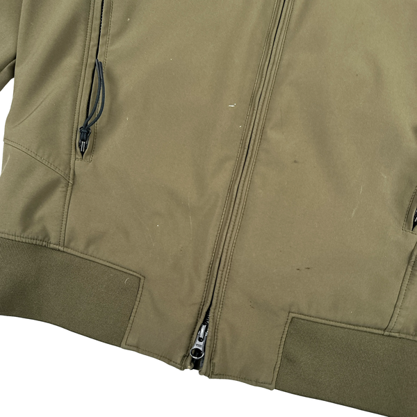 CP Company Khaki Fleece Lined Soft Shell Lens Jacket - Small