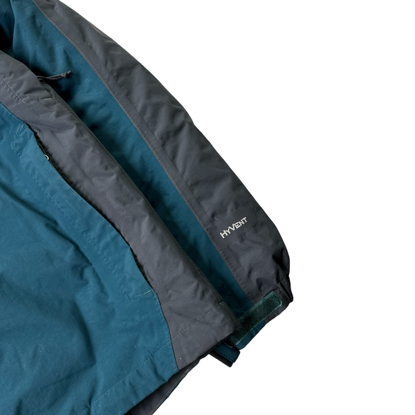 North Face 3 In 1 Sea Green Dual Layer Hyvent Jacket - Small