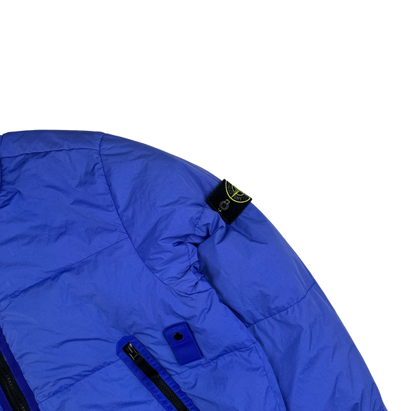Stone Island 2021 Blue Crinkle NY Down Puffer Jacket - XL