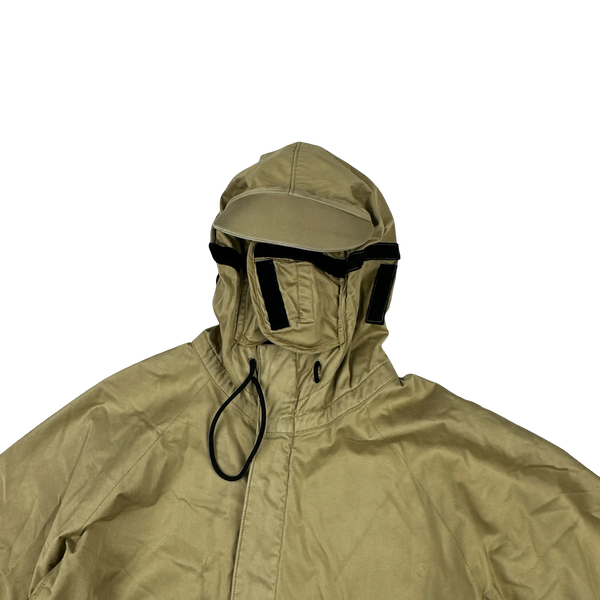 Stone Island 2005 Tan Raso Floccato Riot Mask Sniper Jacket - Large