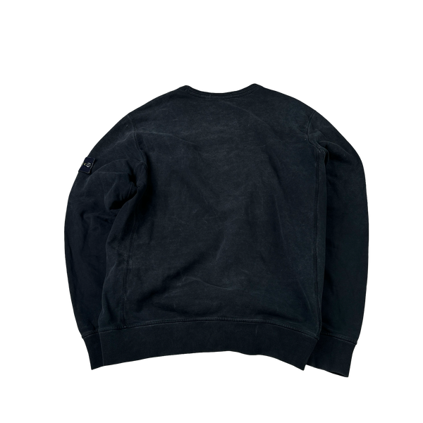 Stone Island 2018 Black Frost Crewneck Sweatshirt - XXL