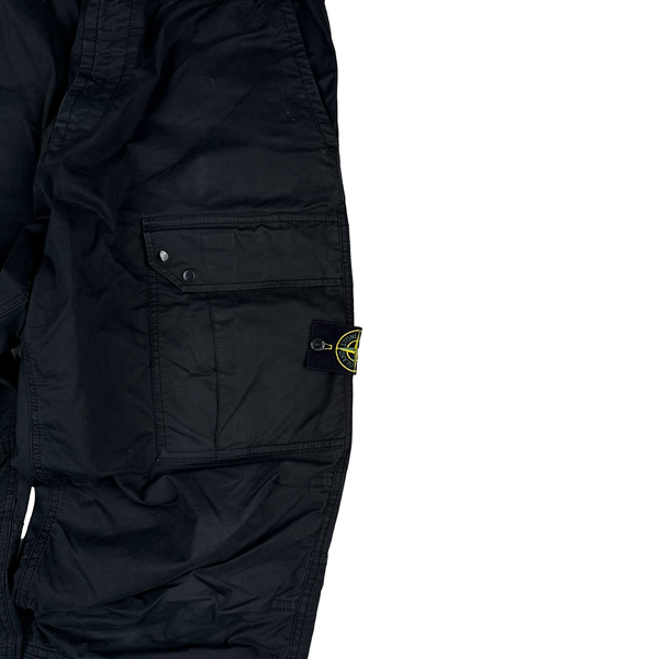 Stone Island 2019 Black Cotton Cargo Trousers - 34"