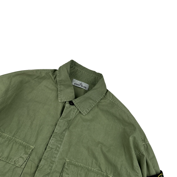 Stone Island 2023 Green Cotton Overshirt - XL