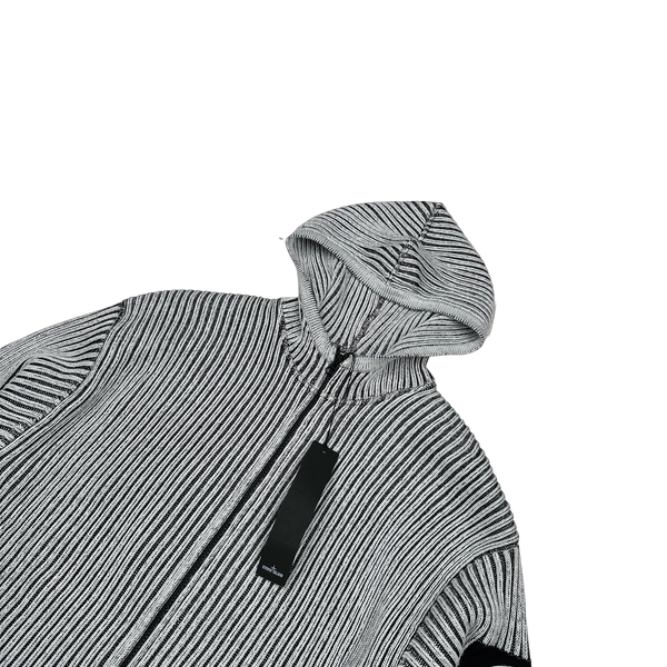 Stone Island 2019 Ribbed Multishade Compass Logo Knitted Hoodie - XL