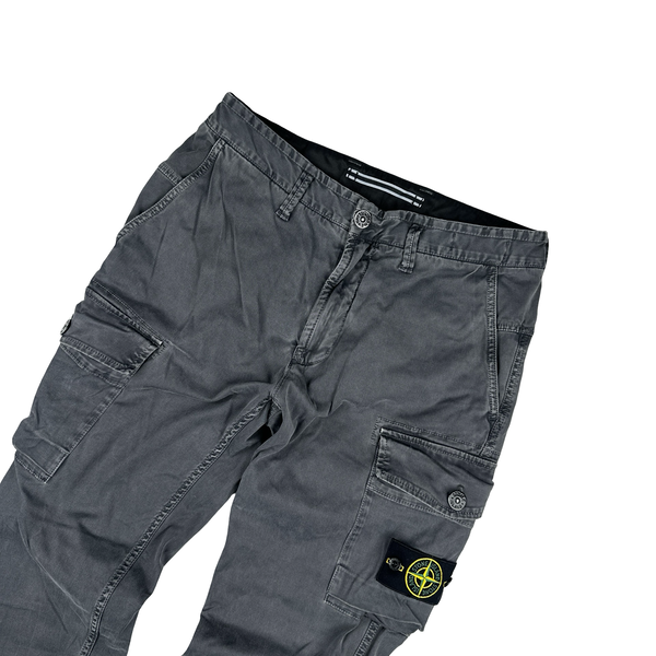 Stone Island 2021 Grey Slim Fit Cargo Trousers - 30"