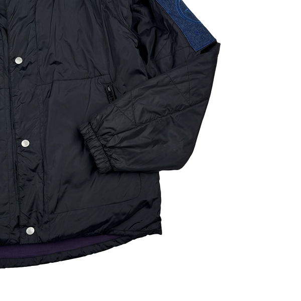 Stone Island Purple/Black 2005 Denims Quilted Reversible Jacket - Medium