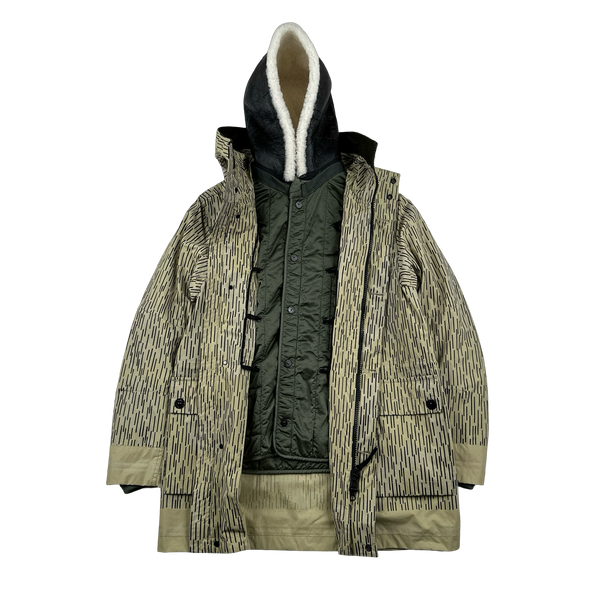 Stone Island 2021 Rain Camo Watro Reflective Parka Jacket - Small