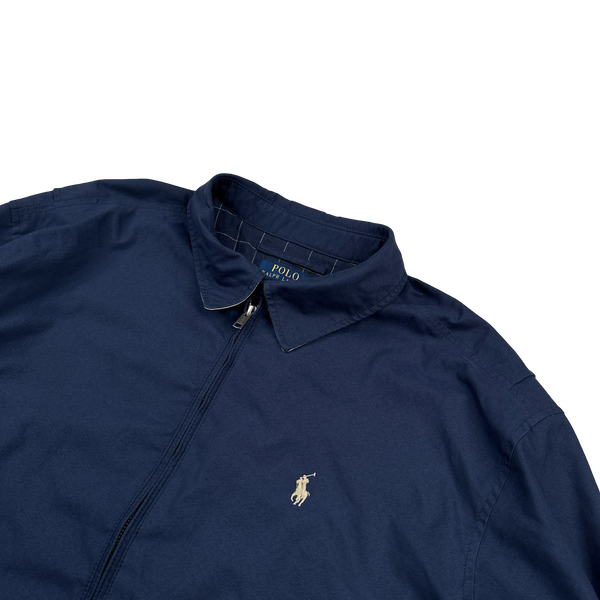 Ralph Lauren Navy Cotton Lined Harrington Jacket - XL