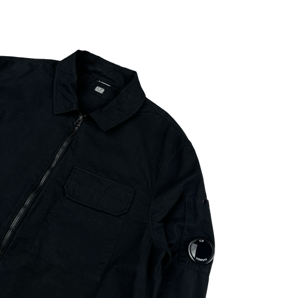 CP Company Black Cotton Lens View Overshirt - Medium