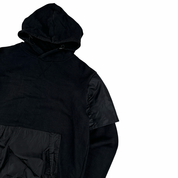 Nemen Black Nylon Pocket Hoodie Jumper - Small