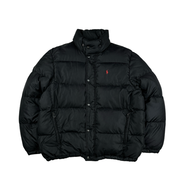 Ralph Lauren Black Down Puffer Jacket - Large