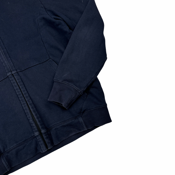 CP Company Navy Goggle Cotton Zip Up Hoodie - XL