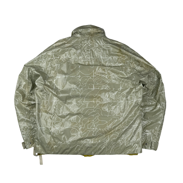Stone Island Shadow Project Yellow Lining Glass Poplin Double Face Print Jacket - Medium