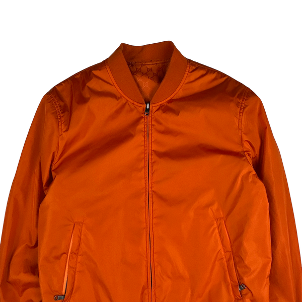 Gucci Monogram Reversible Orange Zipped Jacket - XL