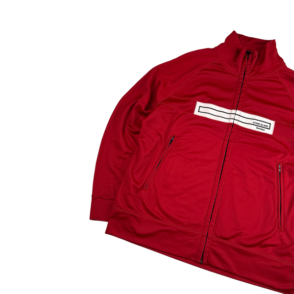 Stone Island 2003 Vintage Denims Red Nylon Track Top - XXL