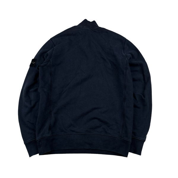 Stone Island 2019  Navy Quarter Zipped Cotton - Large