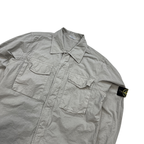 Stone Island 2008 Nylon Blend Grey Overshirt - Large