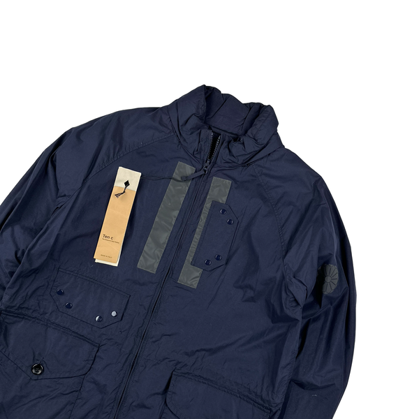 Ten C Navy Reflective Strip Multipocket Jacket - Medium