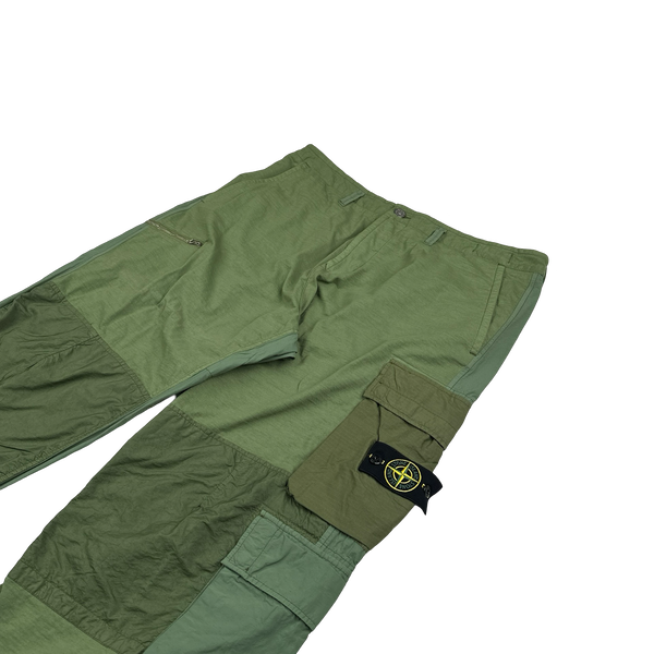 Stone Island 2023 Loose Fit Cargos Green Twill TC Trousers - 38"