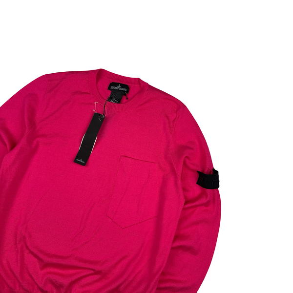 Stone Island 2018 Pink Shadow Project Knitted Crewneck - Medium