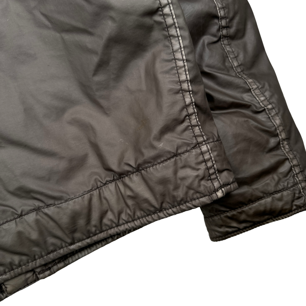 Stone Island 2015 Dark Green Mussola Gommata Sherling Flight Jacket - Medium