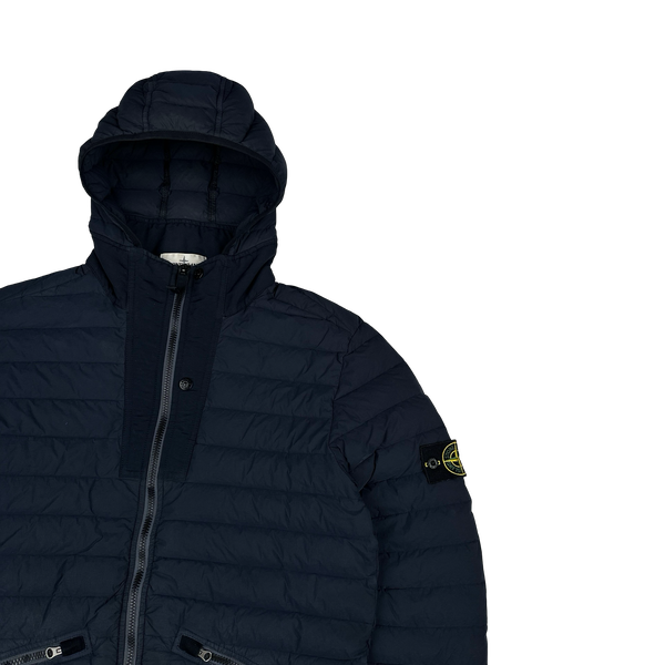 Stone Island 2019 Navy Loom Woven Down Puffer Jacket - Large