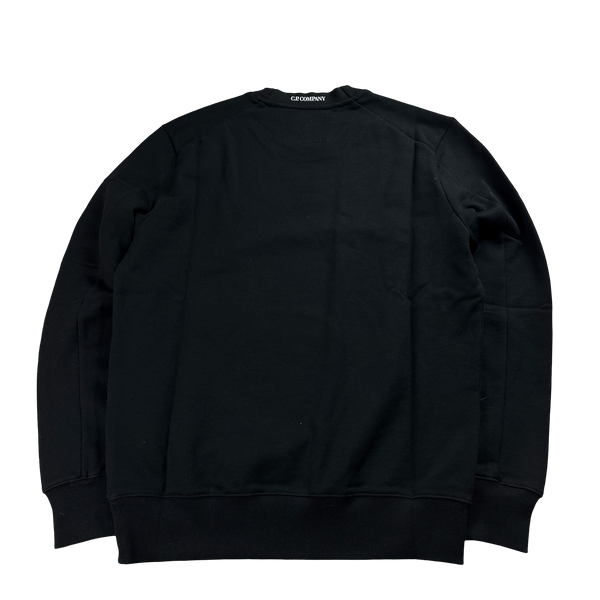 CP Company Black Cotton Crewneck Sweatshirt Medium