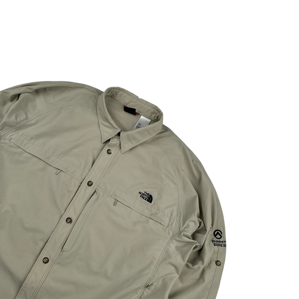 North Face Summit Series Cream Lightweight Soft Shell Overshirt - XL