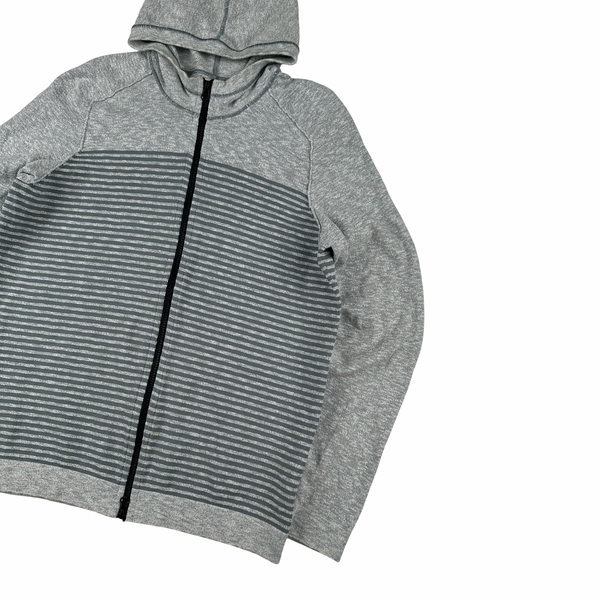 Stone Island 2017 Blue Marl Marina Cotton Lightweight Knit Zipped Hoodie - Small