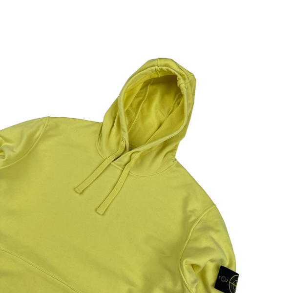 Stone Island 2020 Yellow Pullover Hoodie - Large