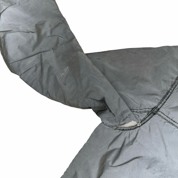 Stone Island Silver Liquid Reflective Fleece Lined Jacket - Large