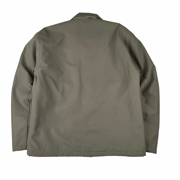 Aquascutum Checked Collar/Lining Cotton Beige Jacket - XL