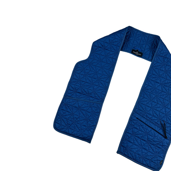 Stone Island 2013 Shadow Project Blue Quilted Zipped Pockets Scarf