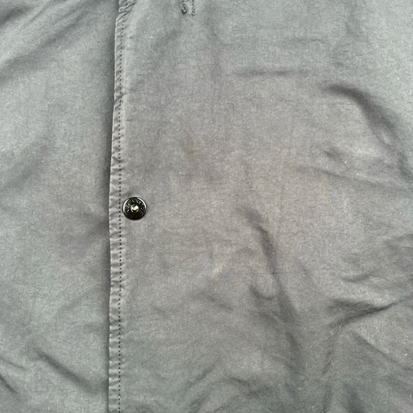 Stone Island 2007 Navy David TC Dutch Liner Spellout Hood Long Parka Jacket - XXL