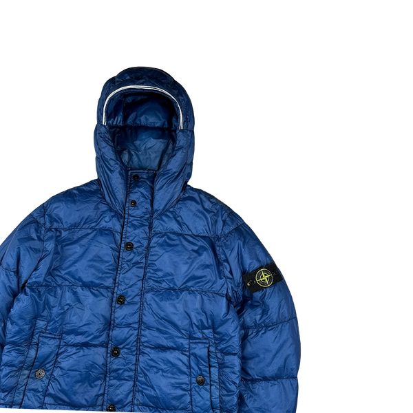 Stone Island 2013 Blue Garment Dyed Puffer Jacket - Medium