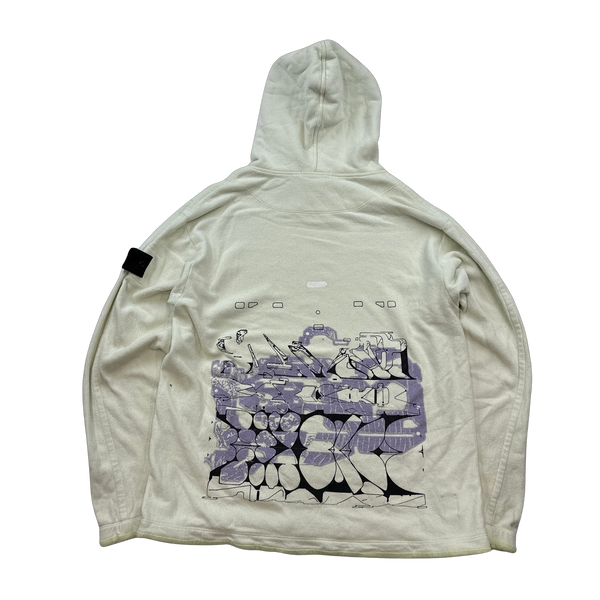 Stone Island 2022 Shadow Project Graphic Print Soft Cotton Hoodie - Large