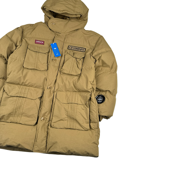 Adidas Spezial X CP Company RARE Sand Thick Puffer Print Lined Jacket - XL