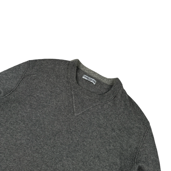 Stone Island 2008 Grey Wool Crewneck Jumper - 3XL