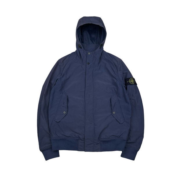 Stone Island 2014 Navy Micro Reps Hooded Jacket - Medium