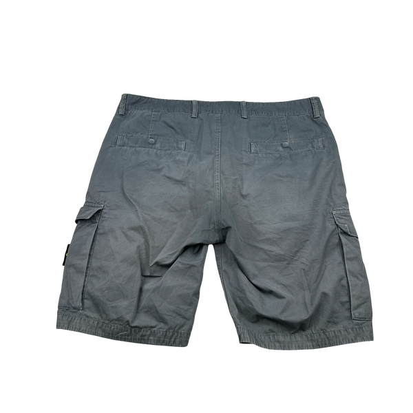 Stone Island SL Grey Cotton Cargo Shorts - 36"