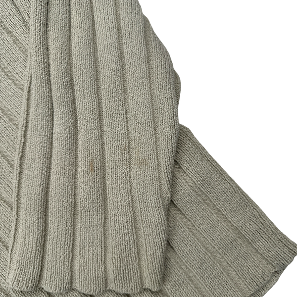 Stone Island 2023 Beige Ghost Ribbed Knit Quarter Zipped Jumper - Large