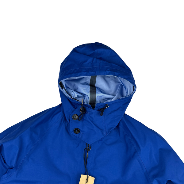 Ten C Lightweight Blue Buttoned Neck Anorak Jacket - Large