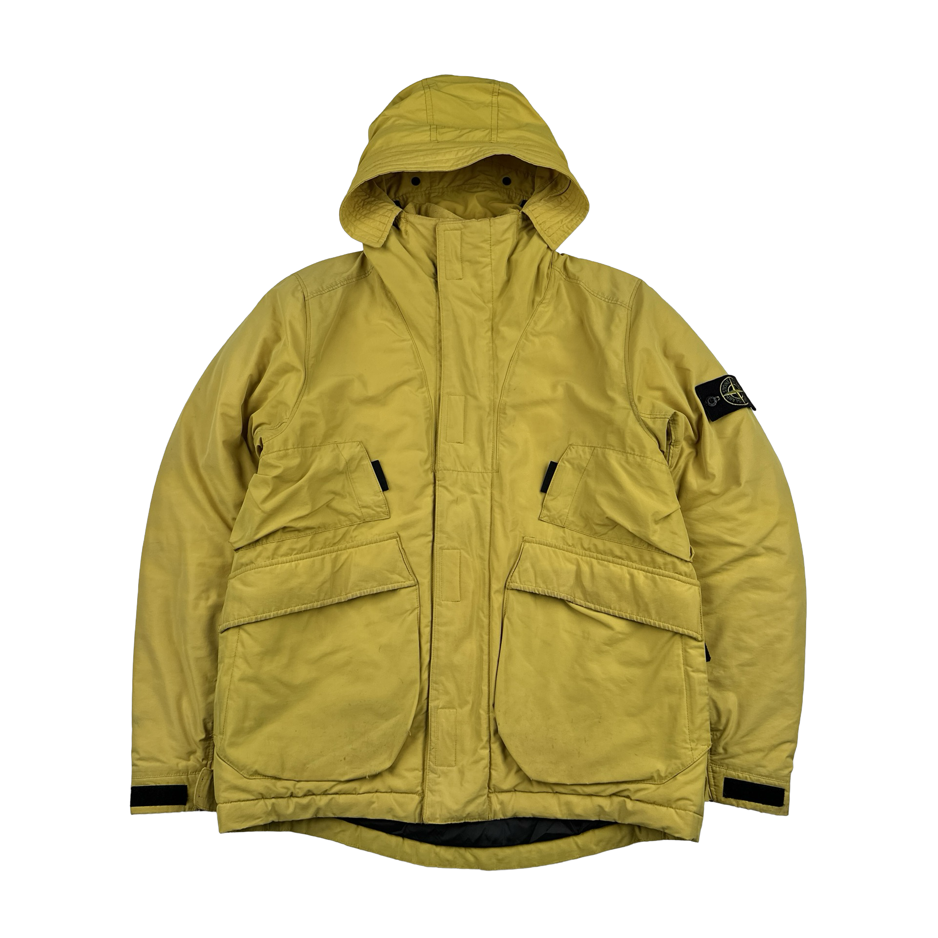 Stone Island 2018 Yellow Micro Reps Primaloft Lined Jacket Small