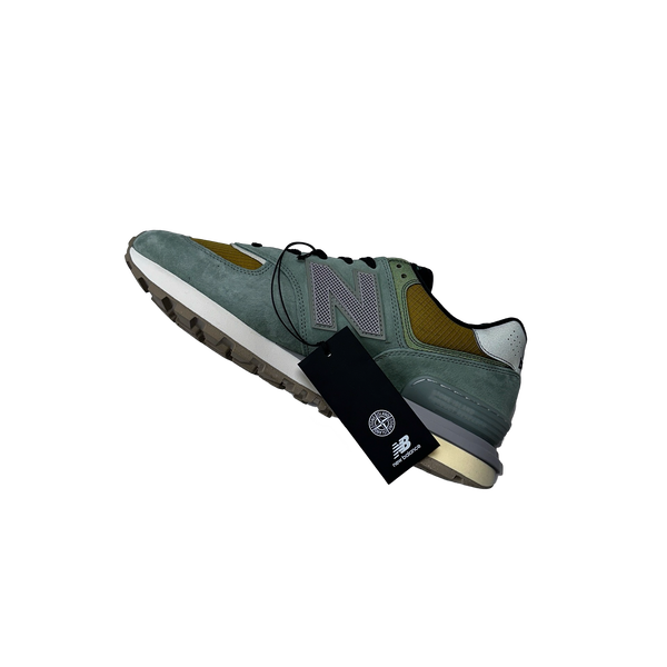 Stone Island x New Balance 574 Dark Green Legacy Trainers - UK 9.5