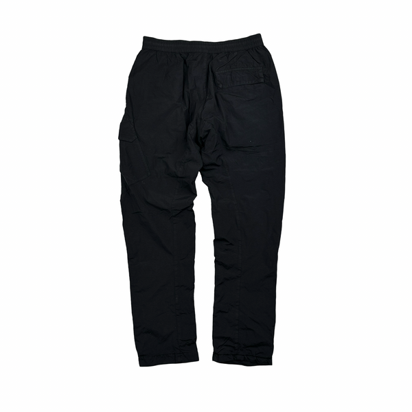 CP Company Metropolis Black Nylon Spellout Cargo Trousers - Small