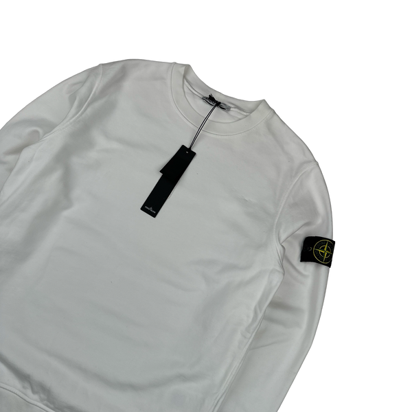 Stone Island 2024 White Crewneck Jumper - Large