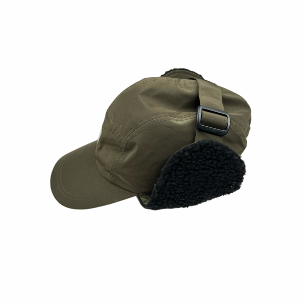 CP Company Khaki Spellout Trapper Cap