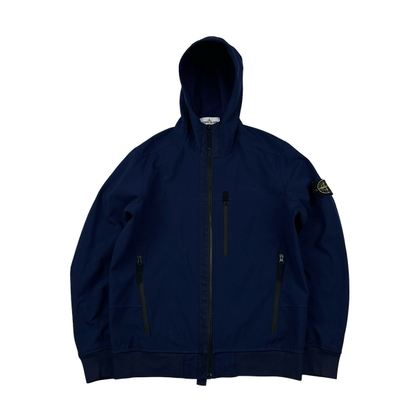 Stone Island 2018 Navy Soft Shell R Jacket - Large