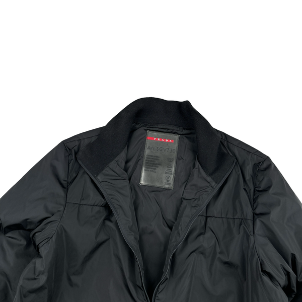 Prada Black Nylon Red Tab Jacket - Medium