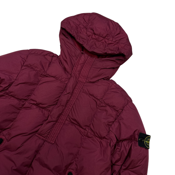 Stone Island Pullover Garment Dyed Crinkle Reps Down Jacket - Small